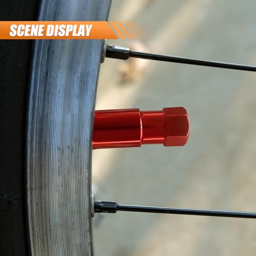 5PCS TR413AC Car Tire Valve Stems, Rubber, Snap-in (Red) - color: Red