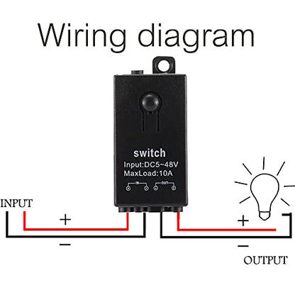 Mini Wireless Switch 12V,5V/12V/48V/10A Relay Remote Switch. - color: 5V-48V Mini Remote switch-10A