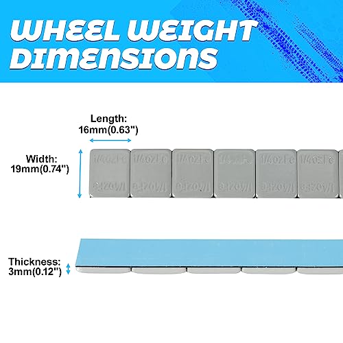 1/4 oz Stick On Wheel Weights, 720PCS Tire Balancing Weights - color: Silver