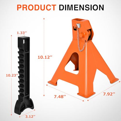 Nilight 3-Ton Jack Stands, Double Locking, 6,600 lb Capacity, 2-Pack - size: 3T