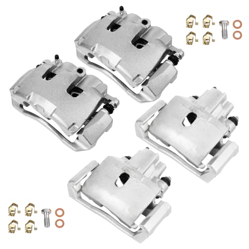 cciyu Front & Rear Brake Calipers W/Bracket 18B5009 18B5008 18B4837 18B4836 - size: Front & Rear[18B5009+18B5008+18-B4837+18-B4836]