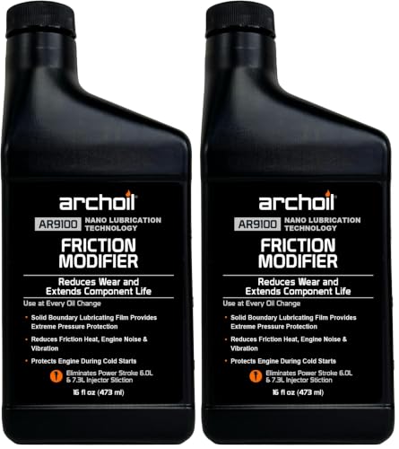 Archoil AR9100 Oil Additive (16oz) for All Vehicles - Powerstroke Cold Starts, Eliminates Injector Problems (Pack of 2) - size: AR9100 (16oz) - Single Pack (Pack of 2)