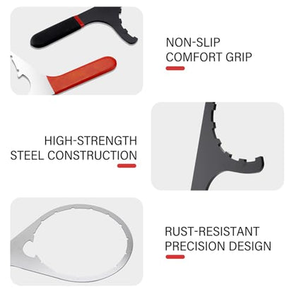 SPARKWHIZ 4.6 Inch, 6 Inch, 8 Inch Fuel Filter Wrench Set - size: 3 size