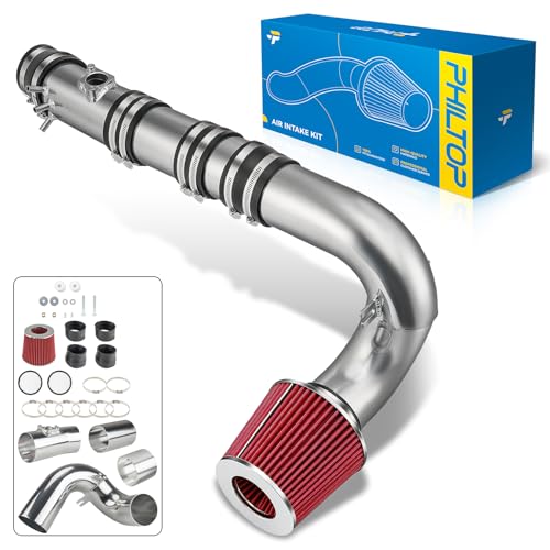 PHILTOP 3.5" Cold Air Intake Kit System for 2004-2011 Mazda R-X-8 1.3L - color: Red, size: For Mazda RX-8 R2 1.3L 2004-2011