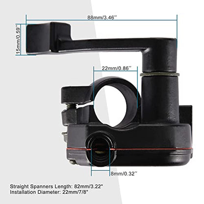 GOOFIT Universal 7/8" 22mm Throttle Lever Thumb Control Handle Assembly Replacement for 50cc 70cc 90cc 110cc 125cc 250cc ATV Quad Go Kart TaoTao Pit Bike