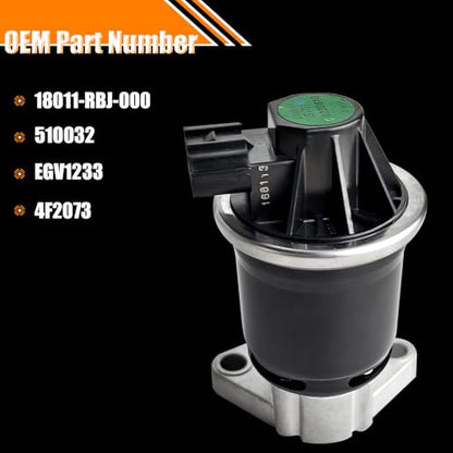 EGV1233 EGR Valve for Honda 2012-2015 Civic 2015-2019 Fit 2010-2014 Insight - size: EGV1233 18011-RBJ-000