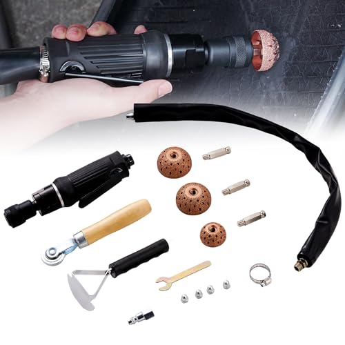 Low Speed Air Tire Buffer, Tire Buffer Full Kit Repair Polish Patch Tools with Tungsten Steel 42 mm 55mm Grinder Heads, Inner Liner Wheel Tire Polish Tire Buffing Scrapper Roller - size: Original