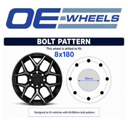 OE Wheels CV91B 20x8.5 Chrome 5503 8x180 Rim - color: Chrome