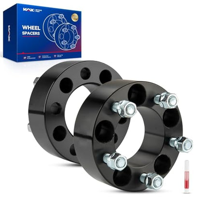 KAX 5x4.5 Wheel Spacers 2 inch, 5x114.3mm Lug-Centric Spacer for Taurus X - color: Black, size: 5x4.5" -82.5mm -1/2"x20 -2" thick