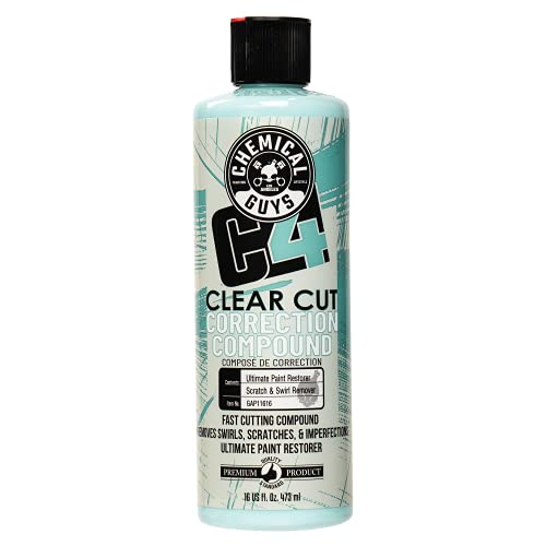 Chemical Guys, C4 Clear Cut Correction Compound for Paint Defects, 16 oz - style: C4 Correction Compound