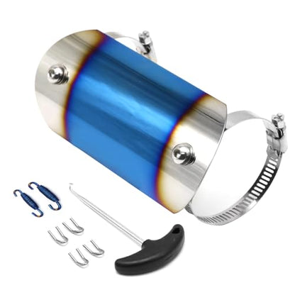 Exhaust Heat Shield Muffler Pipe Heat Cover Protector Guard Imitation Carbon Fiber Stainless Steel (E) - size: E