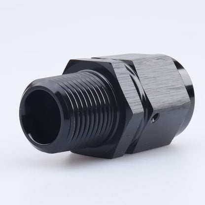 AC PERFORMANCE -8 AN Female to 1/4" NPT Male Swivel Fitting Aluminum Black - color: Black, size: 8AN to 1/4 NPT
