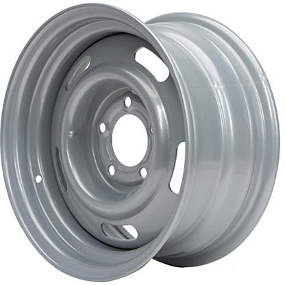 GM Rally Truck Wheel Set, 5 on 5 BP, 15x8, Silver, Sold as a Pair