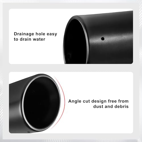 Mupera 3 Inch Inlet Exhaust Tip, 4.5" Outlet, 9" Long - size: 3" Inlet 4.5" Outlet 9" Length Black