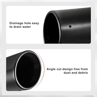 Mupera 3 Inch Inlet Exhaust Tip, 4.5" Outlet, 9" Long - size: 3" Inlet 4.5" Outlet 9" Length Black