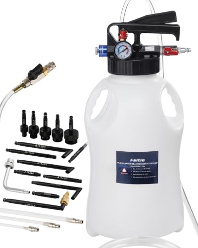 10L Transmission Fluid Pump, Pneumatic Fluid Transfer Pump w/15 ATF Adapter - size: 10L, Pneumatic