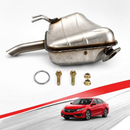 22824 Left Rear Exhaust Muffler for 2016-2019 Honda Civic Sedan 1.5L E413H - size: Honda Civic Sedan 2016-2019 1.5L