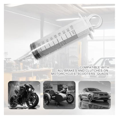 Brake Bleeder Kit, Oil Fluid Extractor Bleeding Kit with 100ML Syringe 50cm Hose, Hydraulic Disc Clutches Brake Bleed Tool for Scooters, Motorcycles, Quads Braking System Repair Maintenance