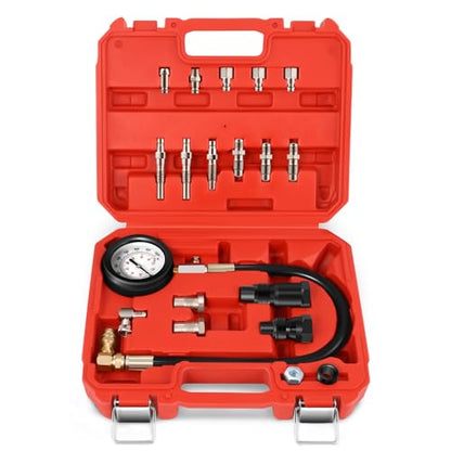 DNA Motoring TU-15A Diesel Engine Compression Gauge Tester with Gauge & Adapters, Cylinder Pressure Meter Teste Tool Kit for Cars Trucks, TOOLS-00337 - style: TU-15B Cylinder Pressure Teste
