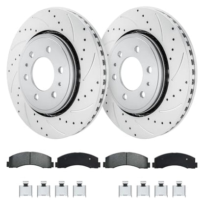 Betthand Front Brakes and Rotors Fit for 10-20 Ford F-150, 10-21 Expedition - size: 680508*2+D2087-9322