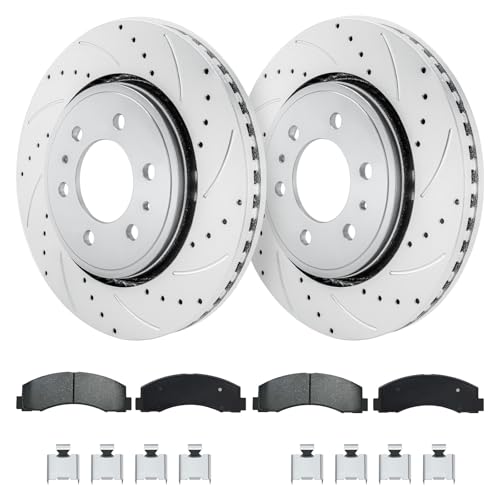 Betthand Front Brakes and Rotors Fit for 10-20 Ford F-150, 10-21 Expedition - size: 680508*2+D2087-9322