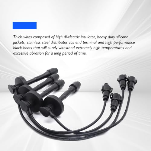 52649ZQ Ignition Spark Plug Wires Set of 4 Compatible with Toyota - style: 52649ZQ