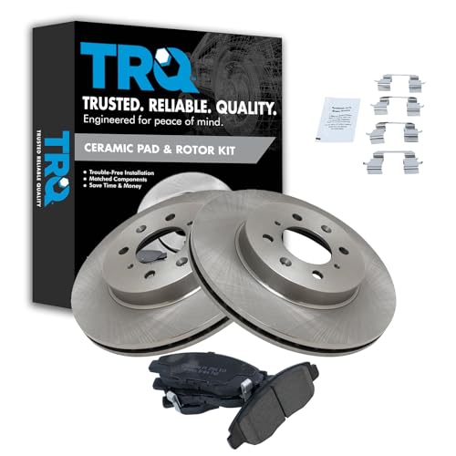 TRQ Front Ceramic Brake Pad and Rotor Set - style: BKA10569