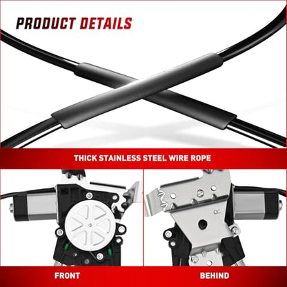 Nilight Power Window Regulator/Motor for Chevy Tahoe 2002-2006 Rear Right - size: 748-229, style: Rear Passenger