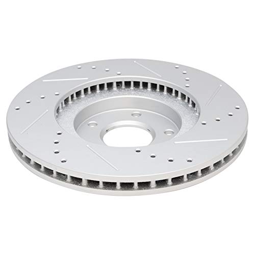 TRQ Performance Front Rear Brake Rotor Set Drilled Slotted Vented G Coated - style: BRA13969