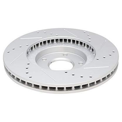 TRQ Performance Front Rear Brake Rotor Set Drilled Slotted Vented G Coated - style: BRA13969