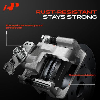A-Premium Rear Left Driver Disc Brake Caliper with Bracket - style: Rear Driver Side