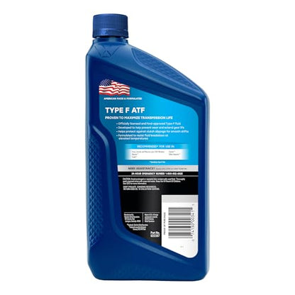 Valvoline Type F (ATF) Automatic Transmission Fluid 1 QT, Case of 6