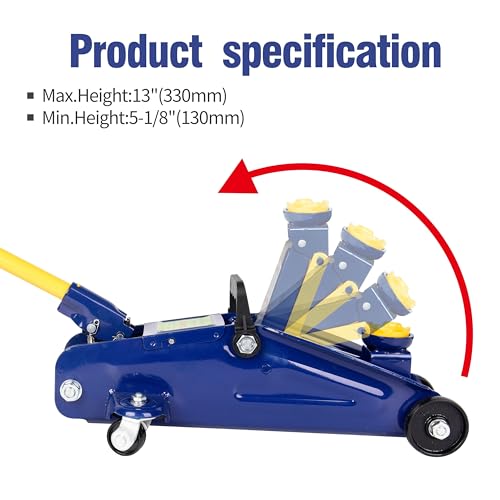 AAIN 2-Ton Hydraulic Floor Jack, 4,000 lb Capacity