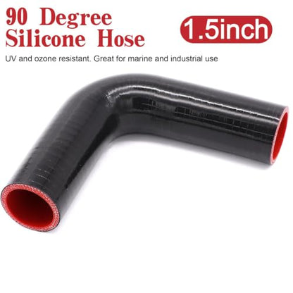90 Degree Elbow Coupler Silicone Hose 4-Ply ID 1.5-inch(38mm) - size: 1.5 Inch