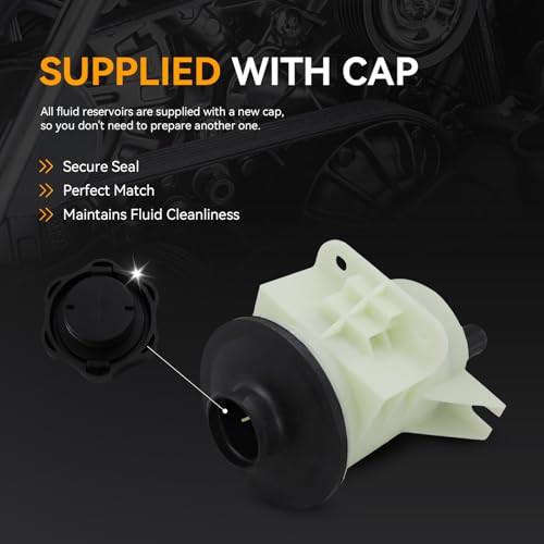 Power Steering Reservoir Tank with Cap for Ford Models - size: 5L3Z3A697AA