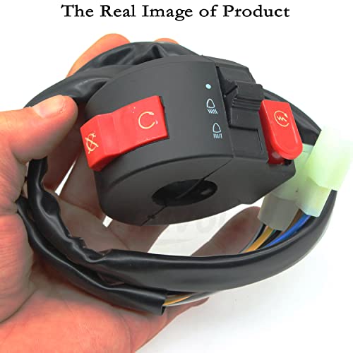 Left Starter Kill Light Switch Assembly 8 Wire 3 Function Male Plugs Fit for 50cc 70 cc 90cc 110 cc 125cc 150cc ATVs Quad 4 Wheeler SunL Coolster.