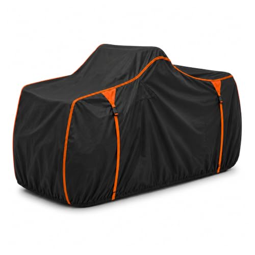 ATV Cover for Can-Am Outlander 400 Waterproof 4 Wheelers Quad Cover Outdoor Sun Rain Storage Protection 210D-PU Black, Orange 86.22x46.06x44.09in - size: for Can-Am Outlander 400