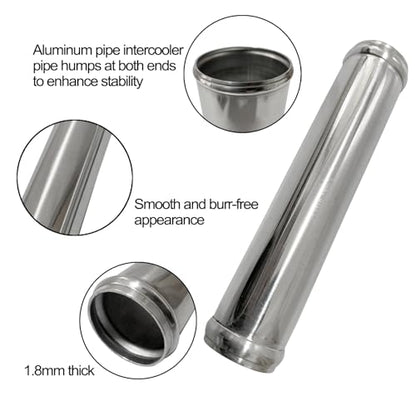 OD 2.5"(63mm) Straight Aluminum Tube Intercooler Pipe 6" Length - size: 2.5" (63mm)
