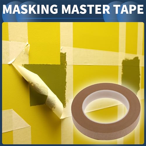 Masking Tape, 0.8 Inches x 32.8 Yards DIY Car Auto Paint Painters Tape Brown, 1 Pc - color: Brown, size: 0.8 Inches x 32.8 Yards
