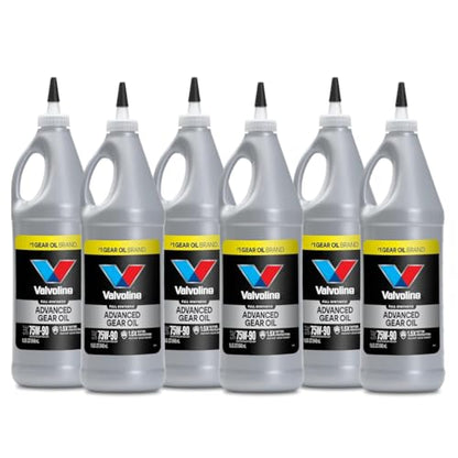 75W-90 Full Synthetic Gear Oil – 6 Quarts (5,676 ml / 192 fl oz) – Heavy-Duty Axle & Differential Fluid – Hypoid & Limited-Slip Compatible – Shop 6-Pack – Long-Life Gear Protection