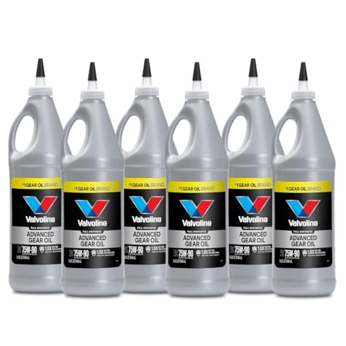 75W-90 Full Synthetic Gear Oil – 6 Quarts (5,676 ml / 192 fl oz) – Heavy-Duty Axle & Differential Fluid – Hypoid & Limited-Slip Compatible – Shop 6-Pack – Long-Life Gear Protection
