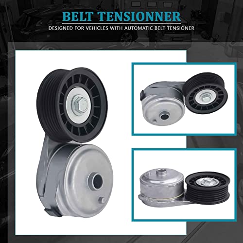 IRONTEK 38103 Belt Tensioner Pulley Assembly fit for Cadillac Escalade 2000, for Chevrolet Silverado 1500/S10/C1500/K1500, for GMC C1500/K1500/K2500, for Oldsmobile Bravada #12580296 - size: 12456152