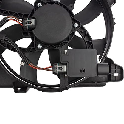 621-392 Engine Radiator Dual Cooling Fan Assembly for Ford Edge 2007-2014 Lincoln MKX 2007-2015 V6 3.5L 3.7L, 7T4Z8C607A 7T4Z8C607B 7T4Z-8C607-A FO3115177