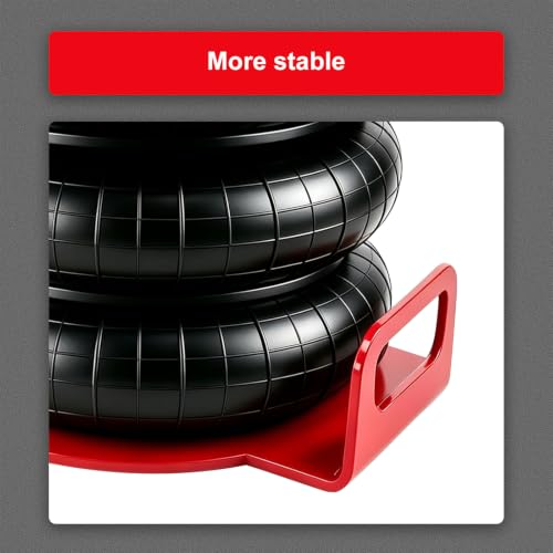 Air Jack, 3 Ton/6600 lbs Triple Bag Air Jack w/Heightened Column - size: 3Ton Six Steel Pipes