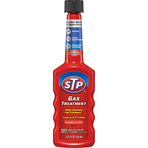 STP Gas Treatment Fuel Additive, 5.25 fl oz Bottles, 2 Pack, Fuel Cleaner That Fights Deposit Build-up, Prevents Fuel Line Freeze, and Saves Gas - style: Gas Treatment (2 Pack)