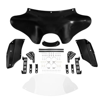 TCT-MOTORPARTS Matte Black Batwing Fairing w/Windshield Fits for Suzuki Boulevard C50 2005-2019 - style: Matte Fairing+Clear Windshield+Bracket