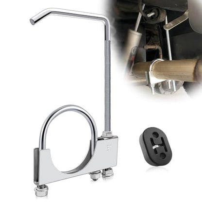 3" Universal Exhaust Clamp with Hanger,Made of Heavy-Duty Steel Clamp with Rear Muffler Hanger Exhaust Pipe,Exhaust System Hanger Car Truck Exhaust Pipe,2PCS (1Pcs 3 Inch) - size: 1Pcs 3.0 Inch