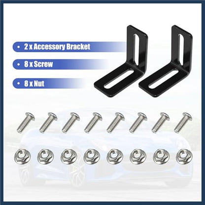 Universal Oil Cooler Mounting Bracket Kit 330mm Aluminum Alloy Engine Oil Cooler Radiator Adapter Kit Oil Cooler Bracket Kit Black Transmission Oil Cooler Mounting Kit Stylish Design