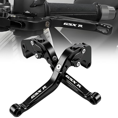 for Suzuki GSX-R 600 750(2006-2024) 1000R(2009-2024) GSX-R 1000(2005-2006) Motorcycle Brake and Clutch Lever Set Adjustable CNC Aluminum Replacement Clutch Levers(Black) - color: Black