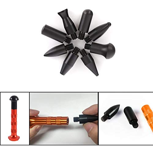 LadyRosian 16PCS Car Paintless Dent Repair Tools Aluminum Dent Hammer with Knock Down Head Tap Kit Leveling Telescopic Hammer Set for Car Hail Damage Repair - color: Repair Tool A